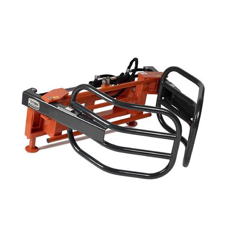 skid steer for hay moving|skid steer bale grippers.